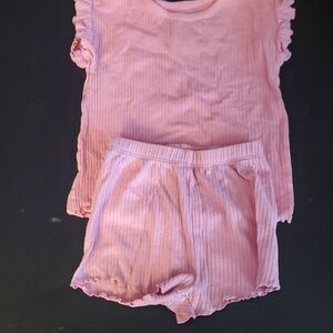 Cat & Jack Light Pink Ribbed Baby Two-Piece Set